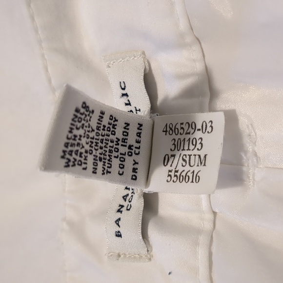 Banana republic contoured fit white luned capris size 8 - Picture 12 of 12